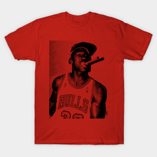 Michael Jordan T-Shirt - michael jordan cigar Pencil art by kebooireng